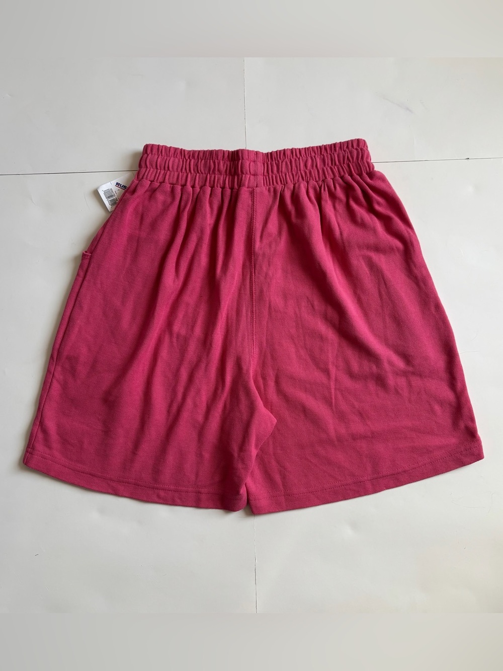 Russell Athletic Women's Fuchsia Elastic Waist Athletic Shorts - Picture 3 of 7